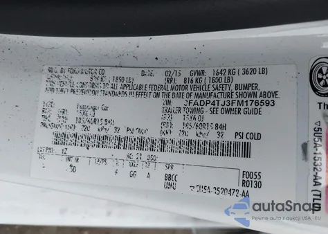 2015 Ford Fiesta S from USA, damaged, VIN 3FADP4TJ3FM176593